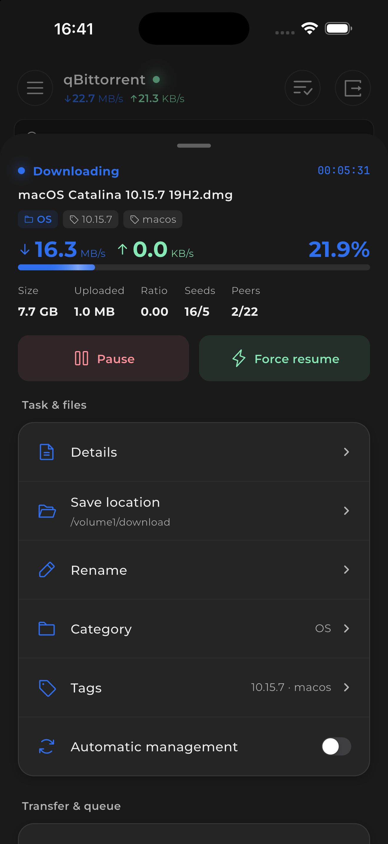 Task actions